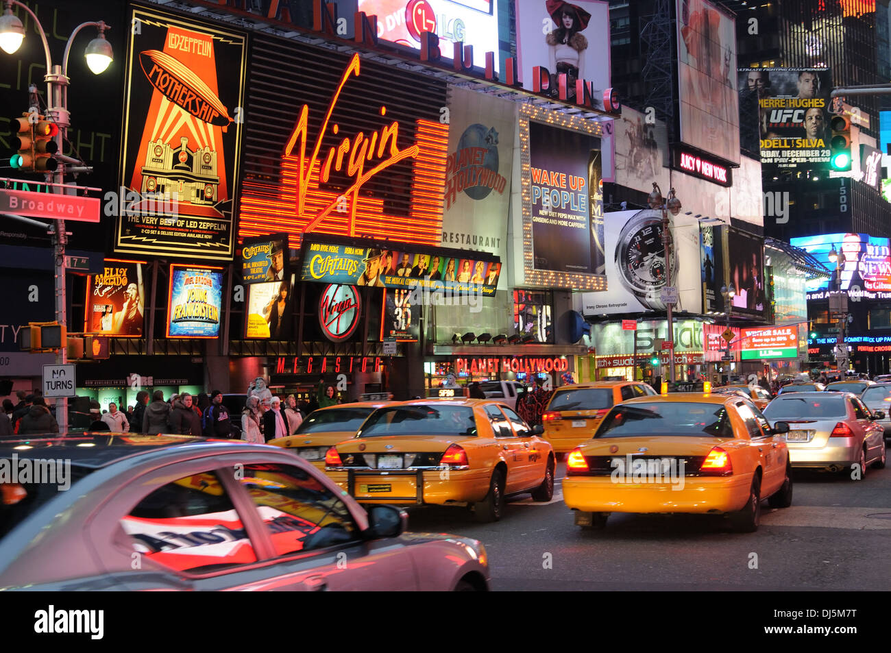 Evening time at the Broadway Stock Photo