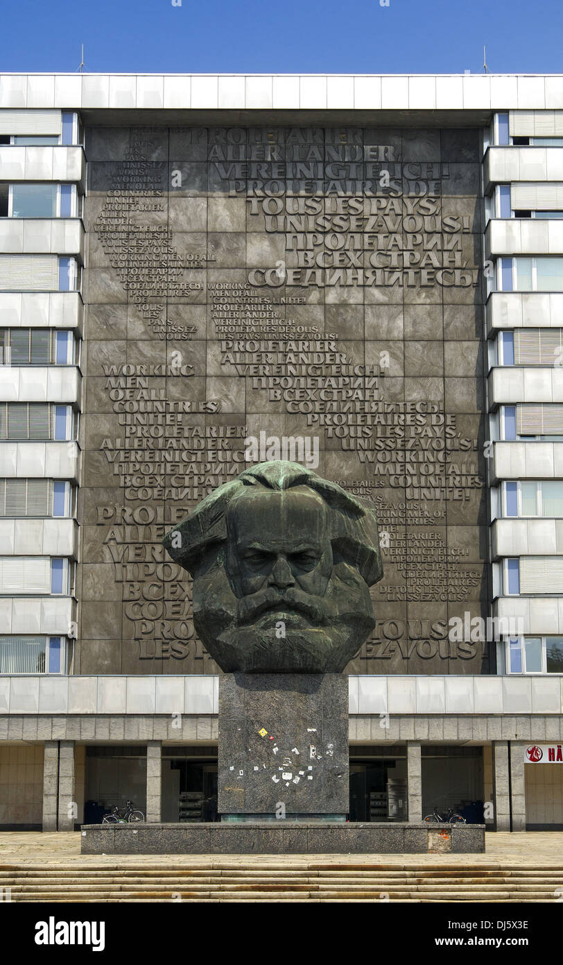 Karl Marx monument, Chemnitz, Germany Stock Photo