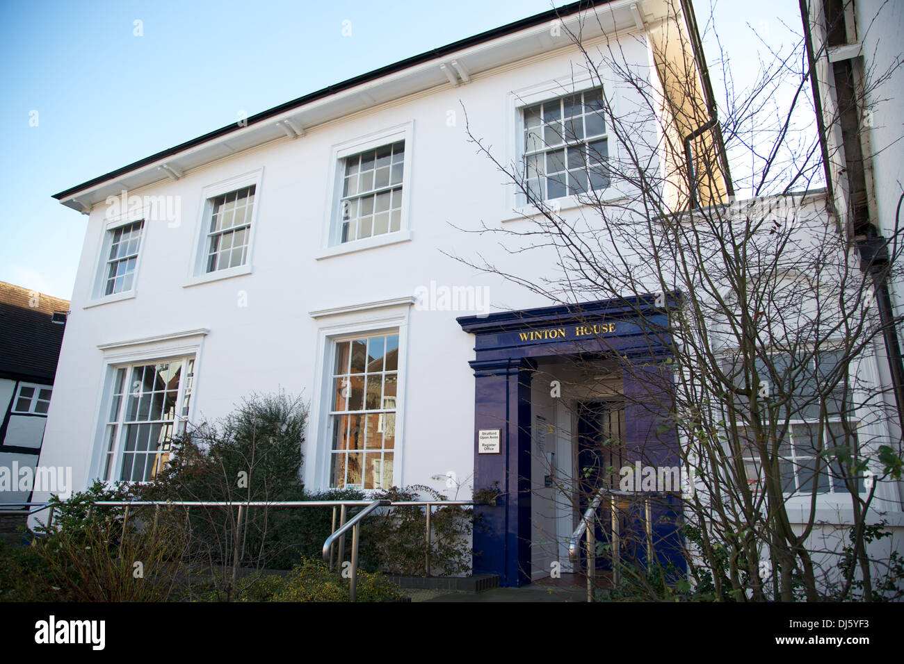 Stratford Register Office, Winton House Stratford upon Avon Stock Photo