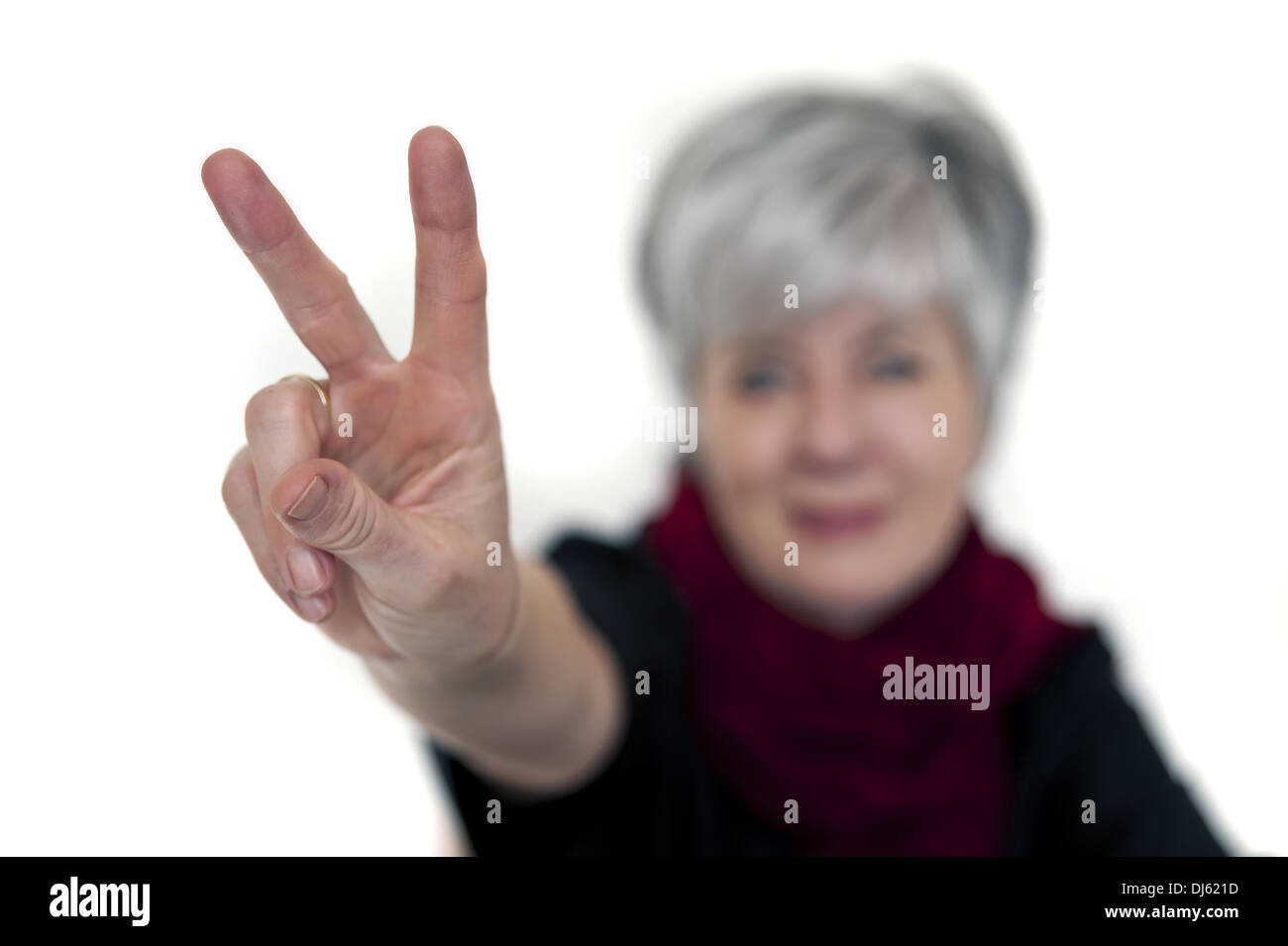 Victory-sign Stock Photo