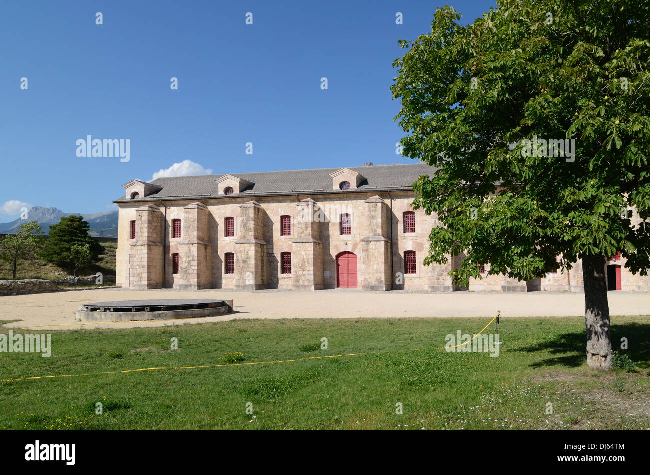 Military Arsenal Munitions or Ammunition Store Mont-Dauphin or Mont Dauphin Hautes-Alpes France Stock Photo