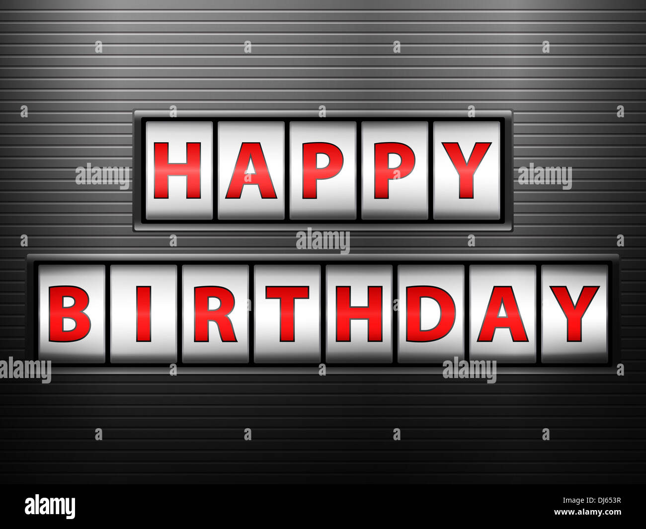 Happy birthday text. Vector illustration Stock Photo - Alamy