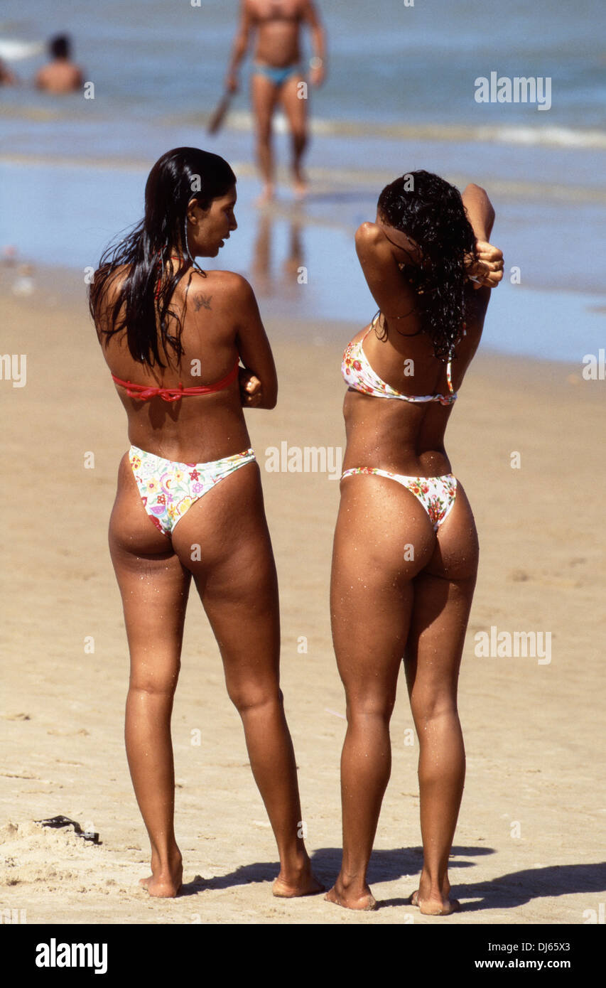 girls on the beach, salvador, bahia, brazil, south america Stock Photo -  Alamy