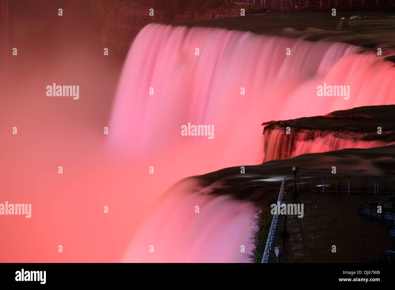 Niagara Falls at night, New York, USA Stock Photo Alamy