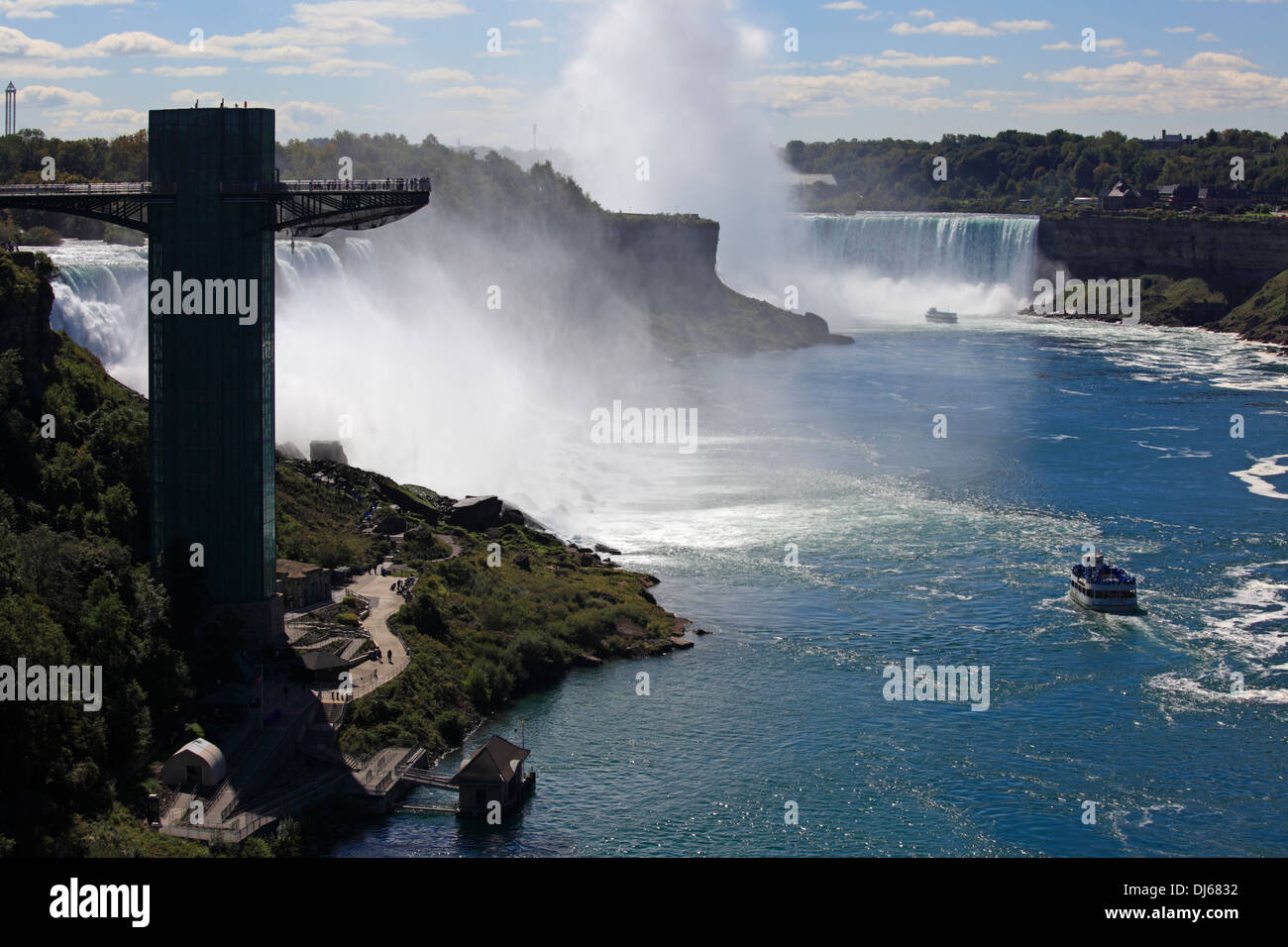 The observer tower at Niagara Falls, New York, USA Stock Photo