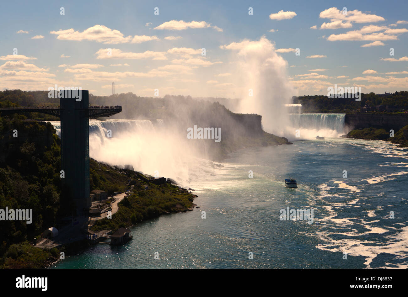 The observer tower at Niagara Falls, New York, USA Stock Photo