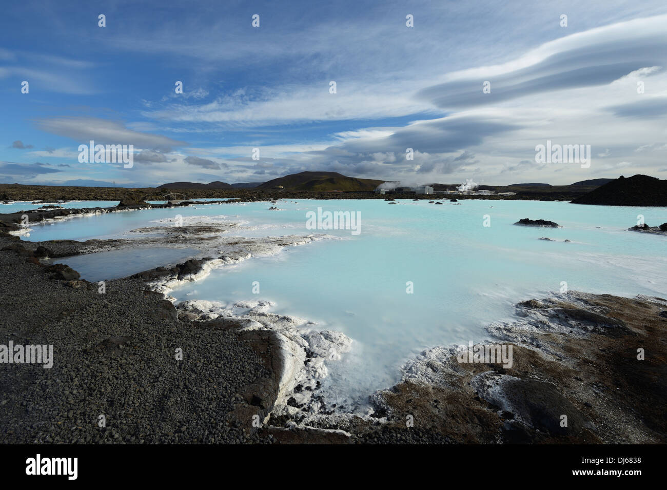 Blue Lagoon And Geothermal Spa; Grindavik, Reykjanes, Iceland Stock Photo