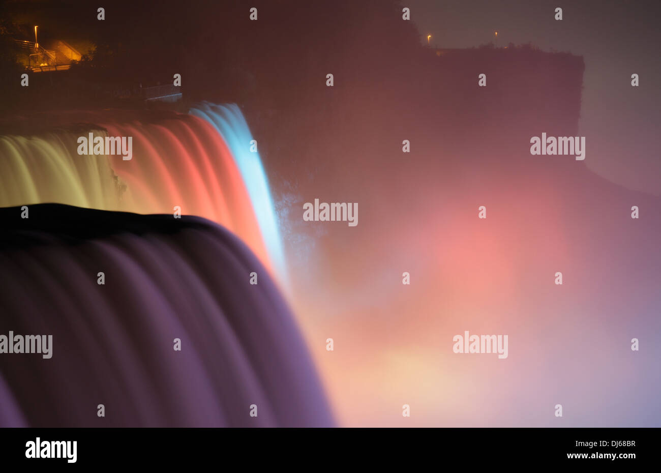 Niagara Falls at night, New York, USA Stock Photo Alamy