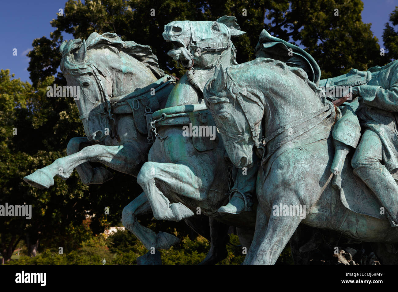 Horse sculpture at U.S. Capitol Building, Washington D.C., USA Stock