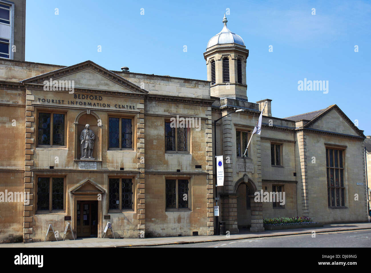 Tourist Information Centre and Town Hall, Bedford town, Bedfordshire County; England; UK Stock Photo