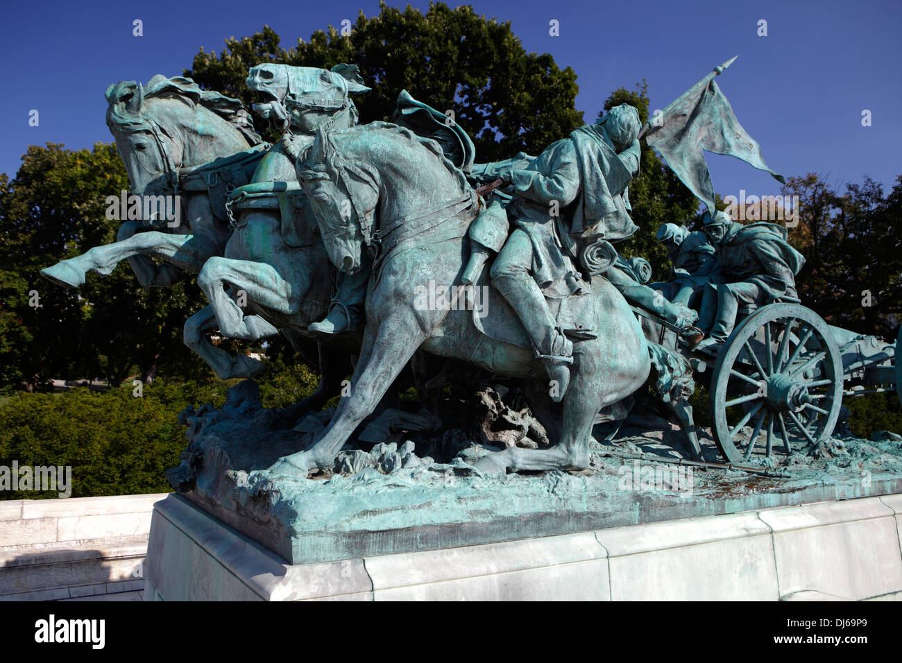 Horse sculpture at U.S. Capitol Building, Washington D.C., USA Stock