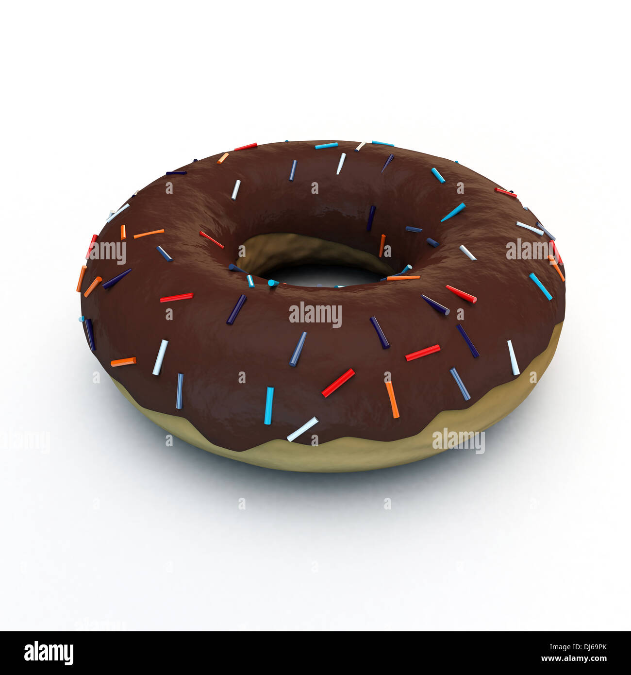 chocolate donut isolated on white background Stock Photo - Alamy