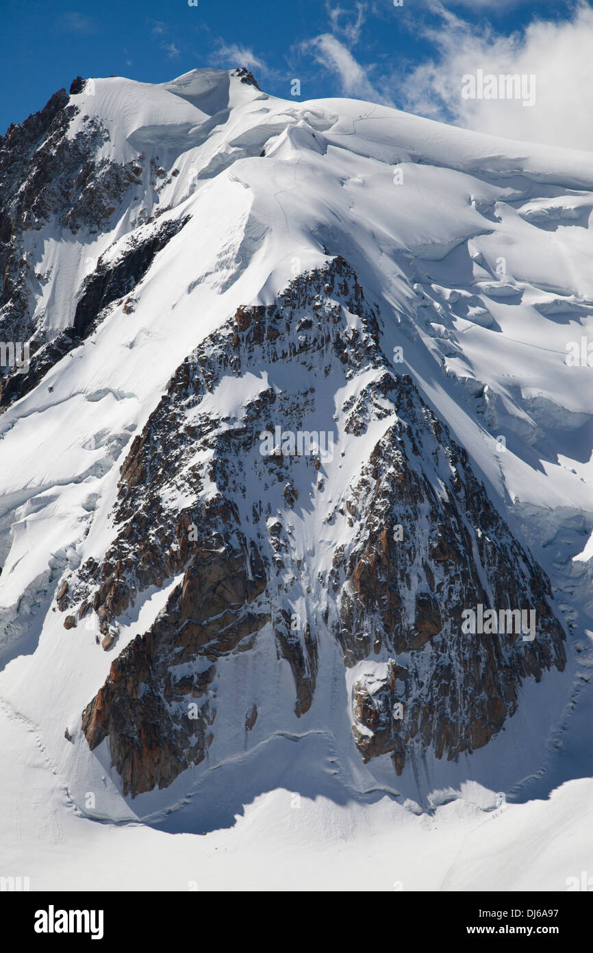 Triangle du Tacul, north face of the Mont Blanc du Tacul in the Mont Blanc  massif, French Alps Stock Photo - Alamy