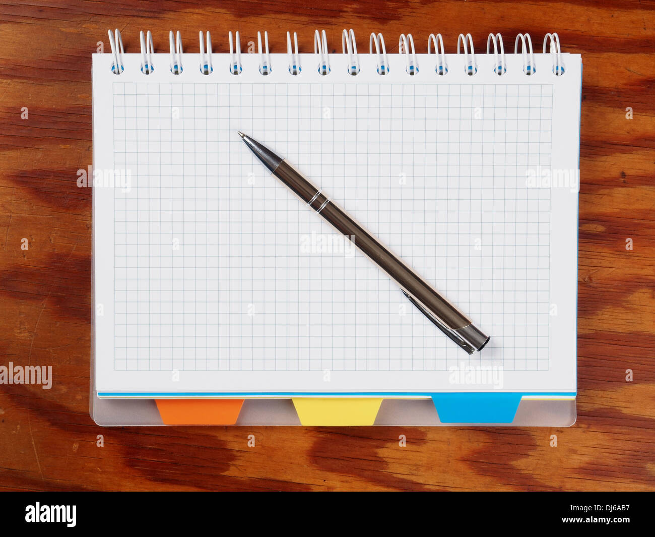 Open notebook Stock Photo