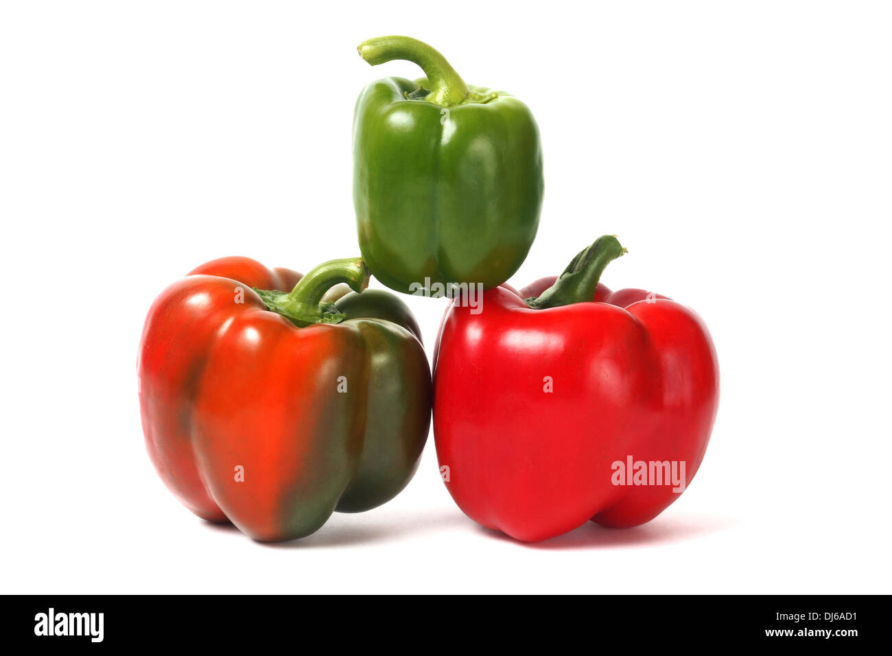 Red and Green Bell Peppers Stock Photo Alamy