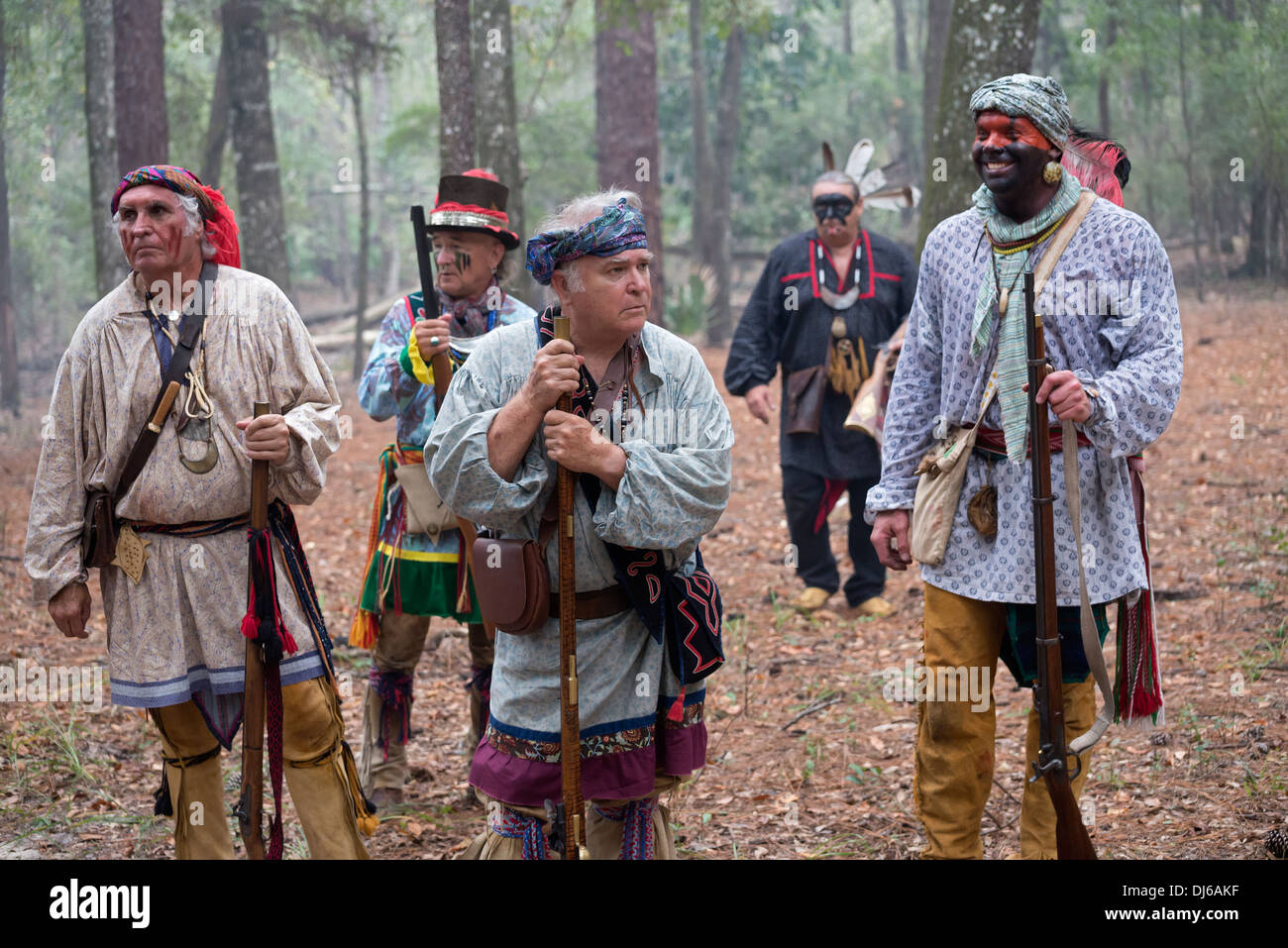 Native American Festival at Oleno State Park in North Florida Stock