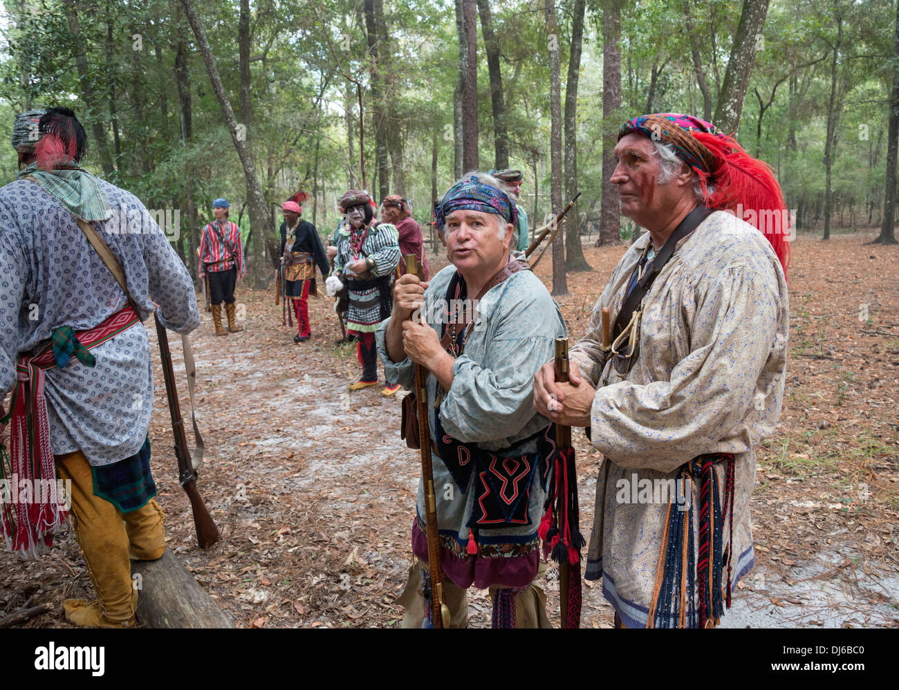 Native American Festival at Oleno State Park in North Florida Stock