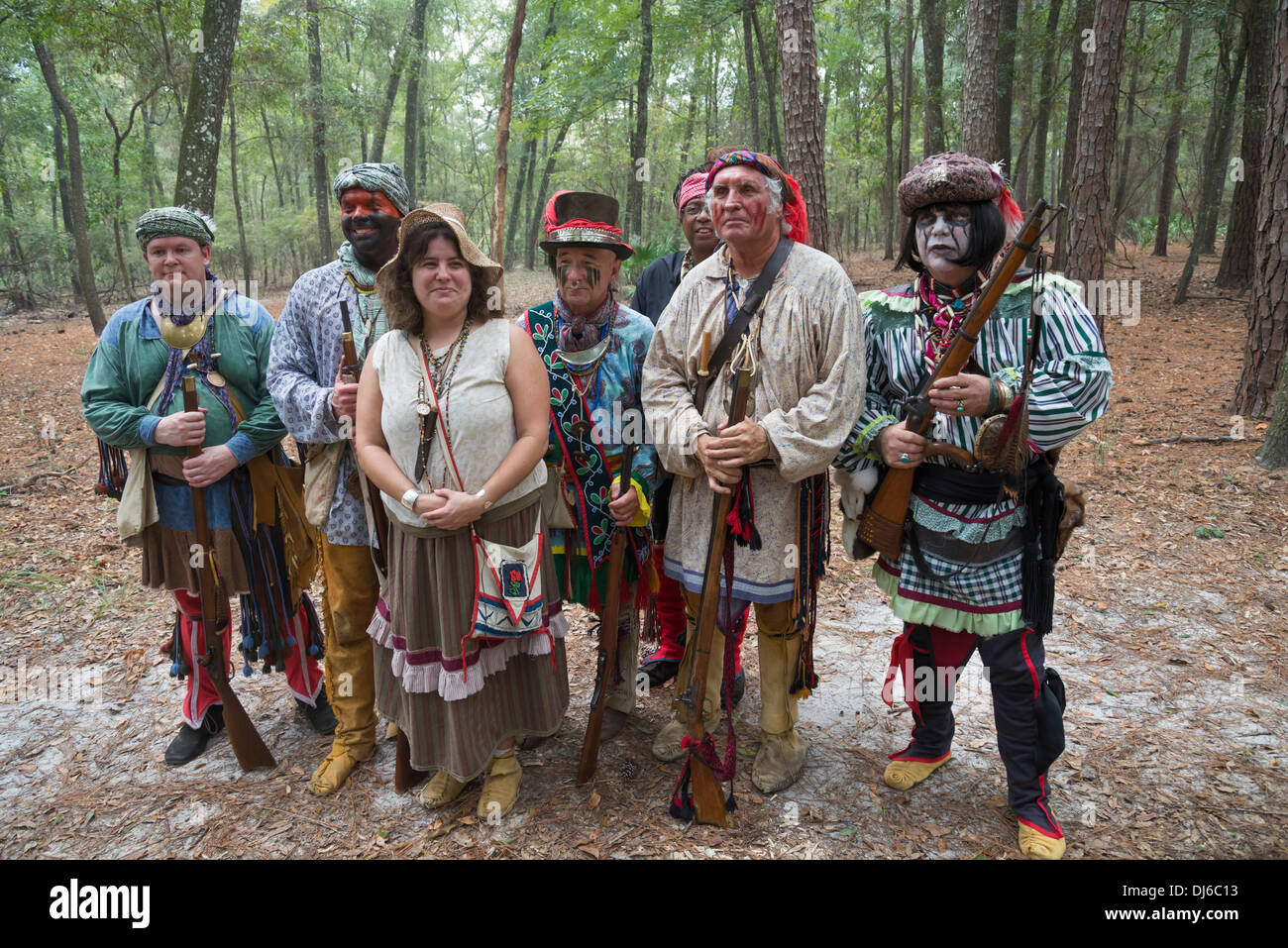 Native American Festival at Oleno State Park in North Florida Stock