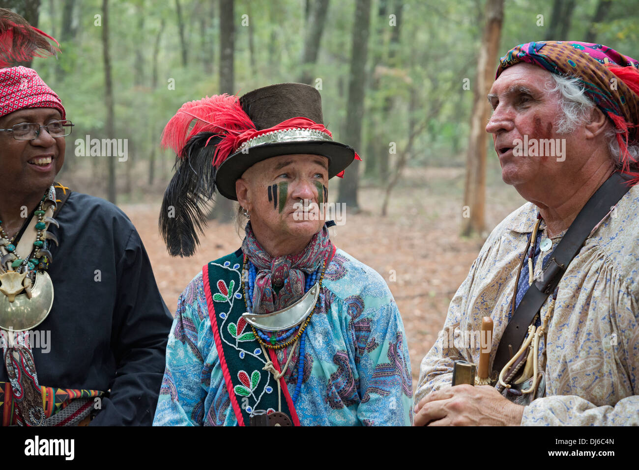 Native American Festival at Oleno State Park in North Florida. Stock Photo