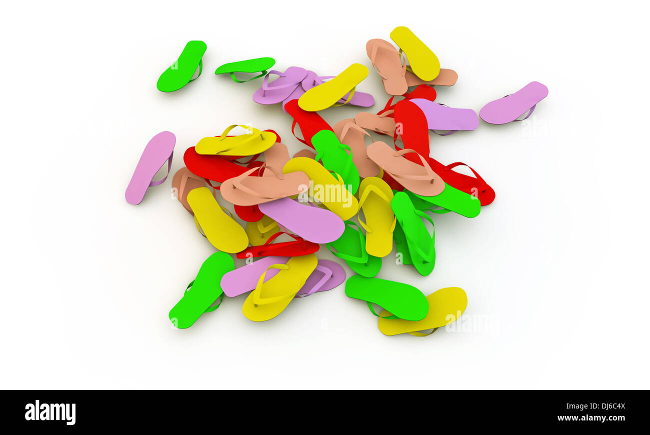 flip flops isolated on white background Stock Photo - Alamy
