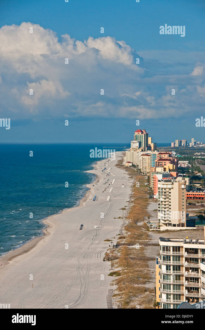 Alabama Gulf Coast's Orange Beach white sand and condos Stock Photo Alamy