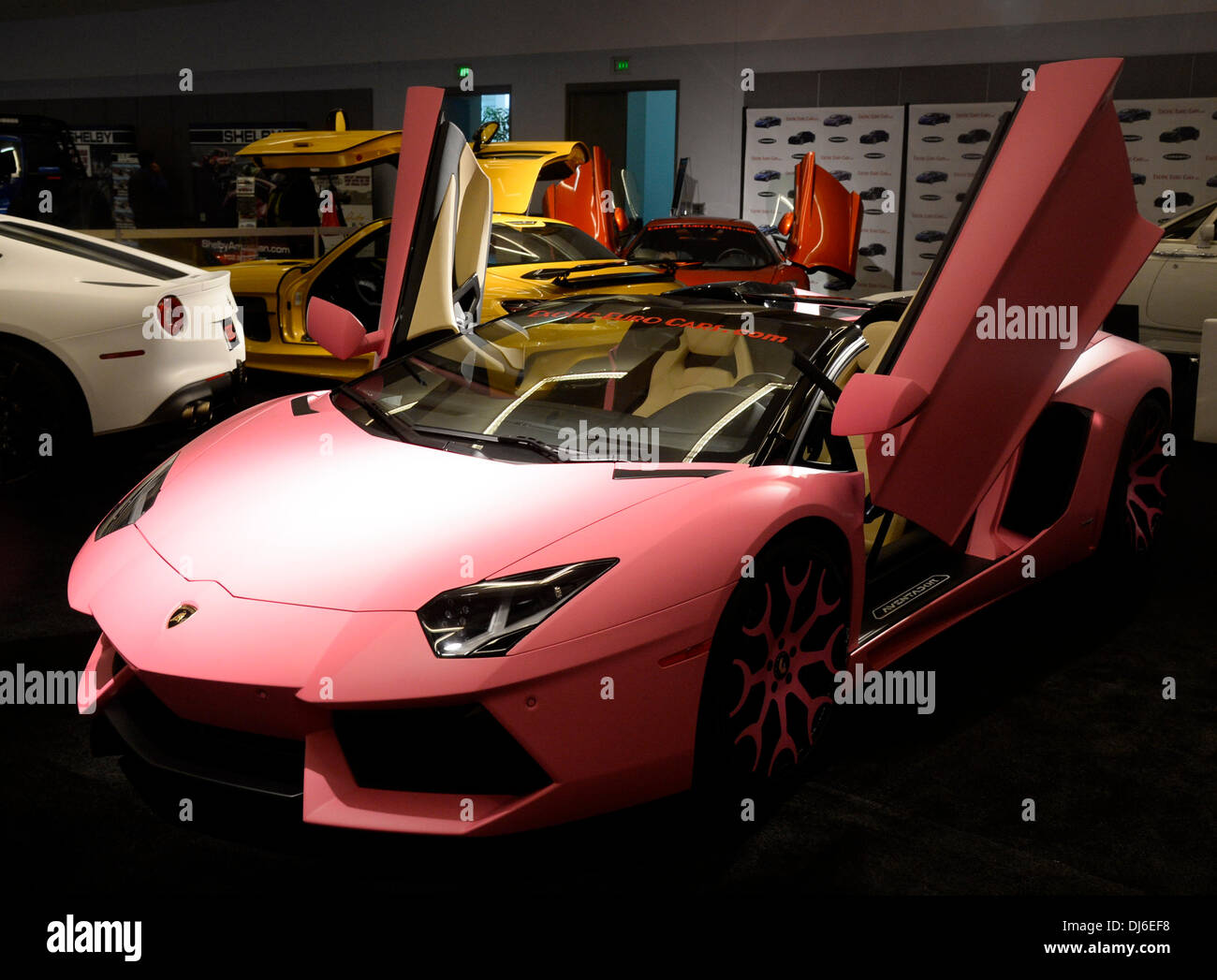 LA, CA, USA . 21st Nov, 2013. One of many high end sports cars on