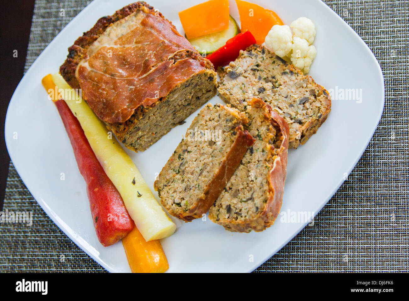 Freshly baked home style pork meatloaf with carrots Stock Photo Alamy