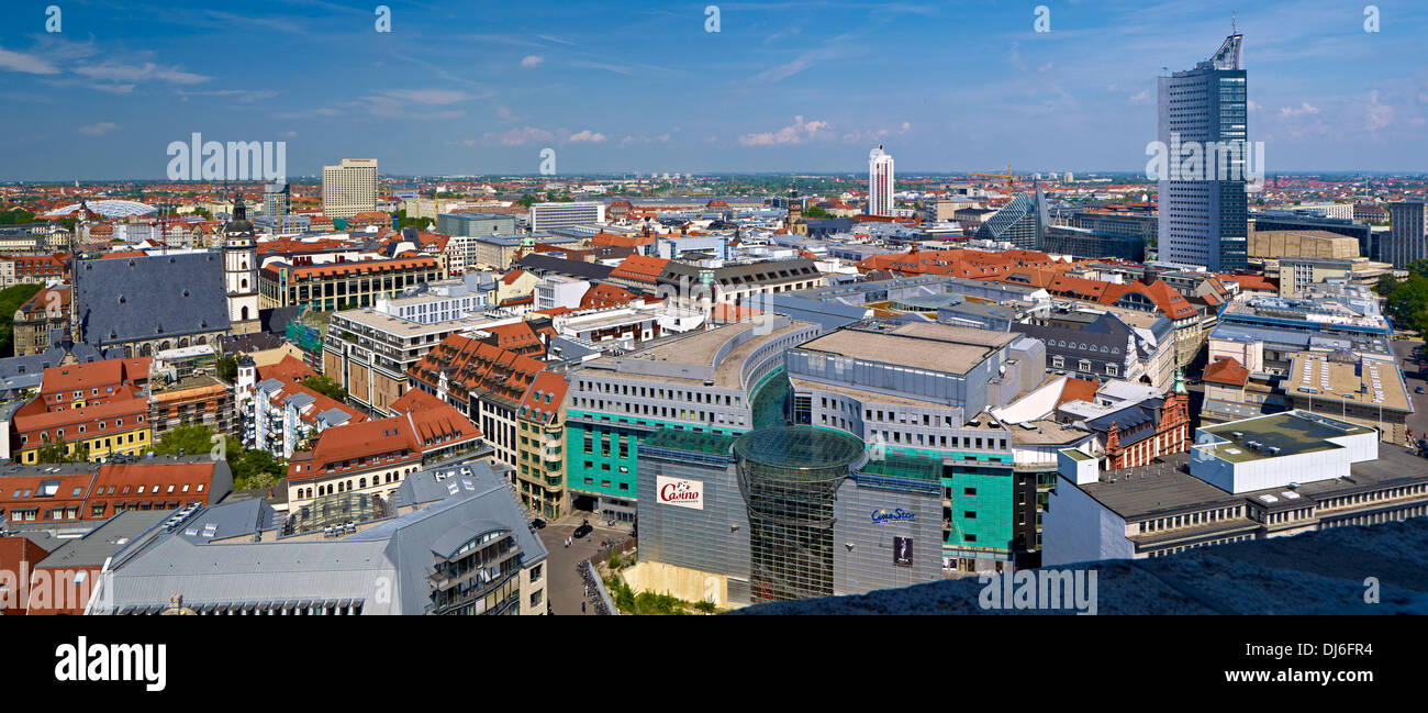 Panoramic View Of Downtown Leipzig Saxony Germany Stock Photo Alamy