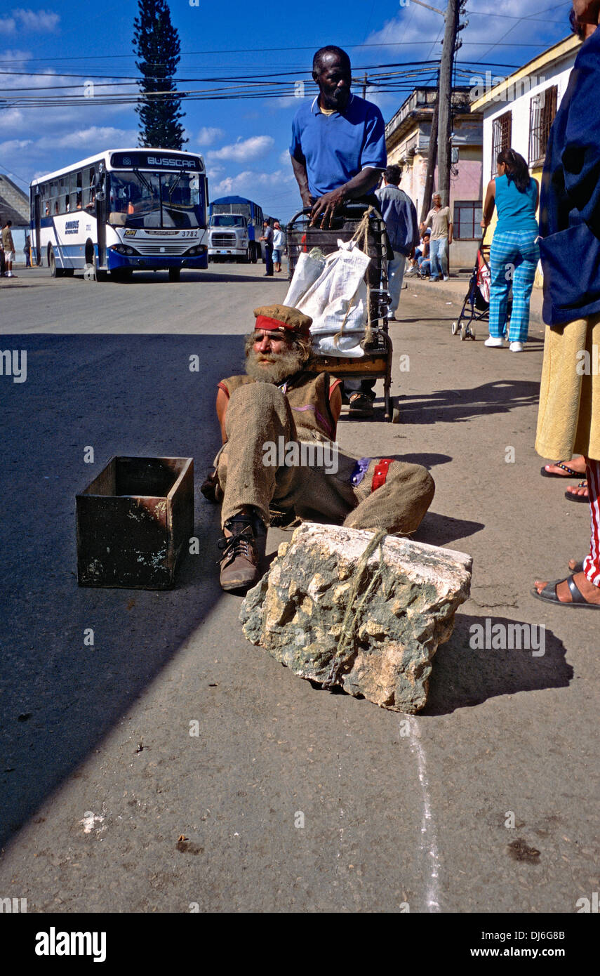 Cuban penitent on the day of St. Lazarus Stock Photo