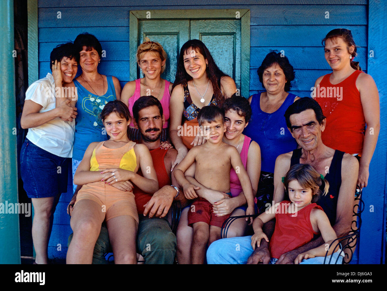 Rural Cuban family Stock Photo