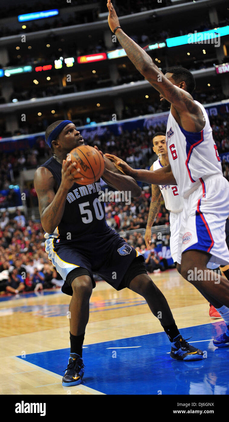 November 18, 2013 Los Angeles, CA: Zach Randolph #50 of the Grizzlies during the NBA Basketball game between the Memphis Grizzlies and the Los Angeles Clippers at Staples Center in Los Angeles, California John Green/CSM Stock Photo