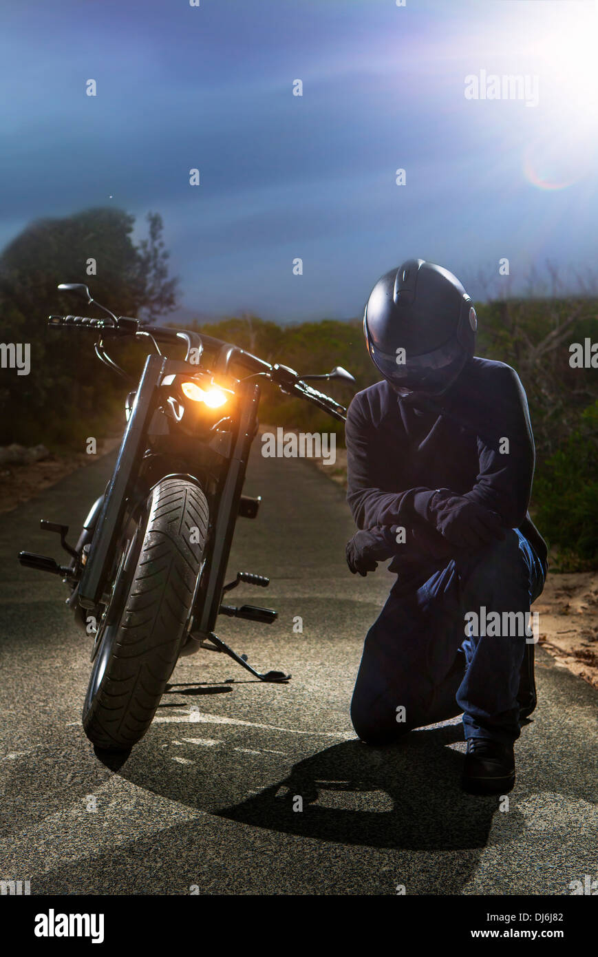 Image of Man posing his new bike-VL361786-Picxy