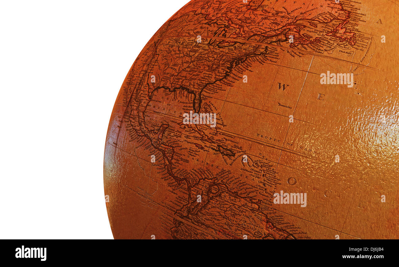 wooden globe isolated on white background Stock Photo - Alamy