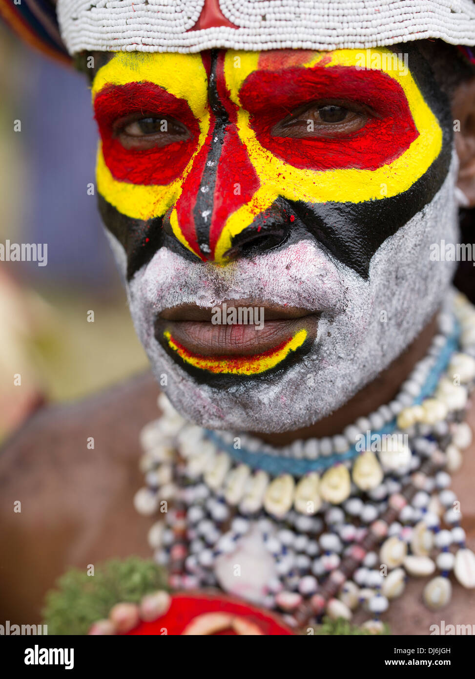Kunai Culture Singsing Group - Goroka Show, Papua New Guinea Stock Photo
