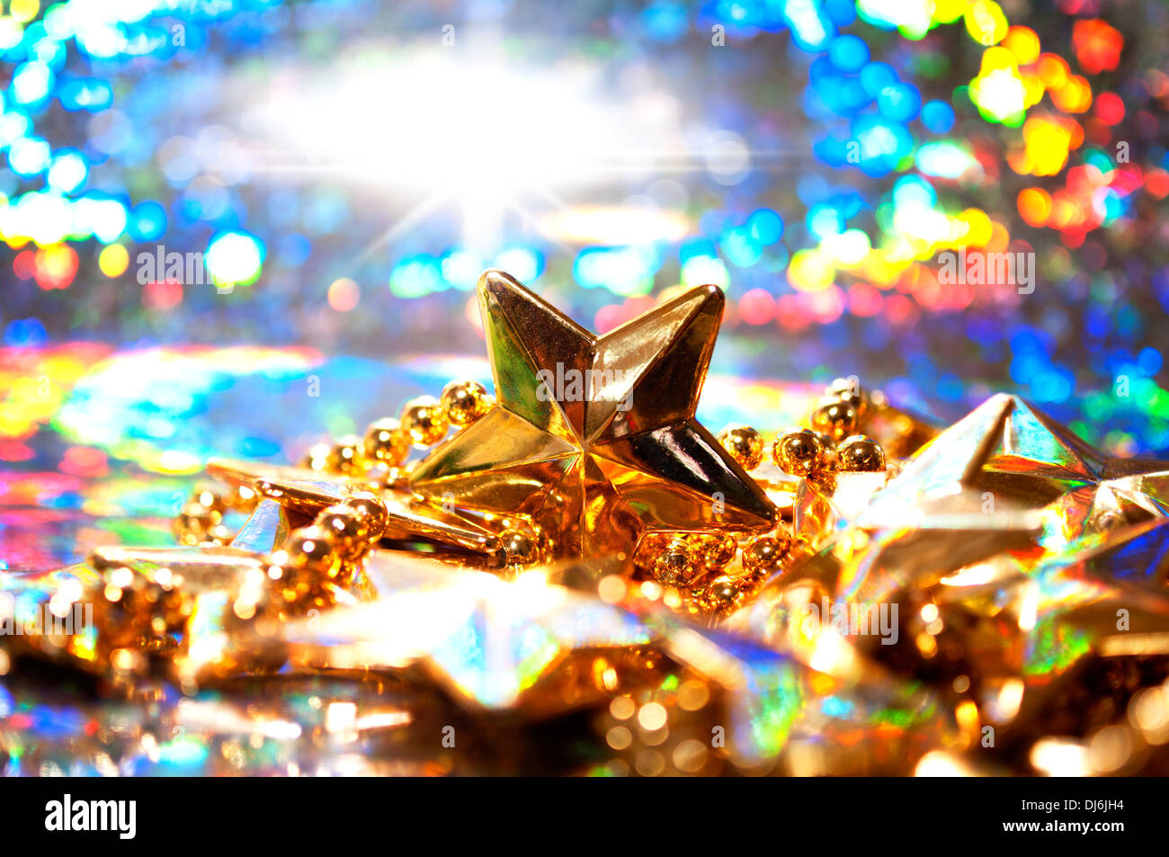 christmas background with golden star Stock Photo - Alamy