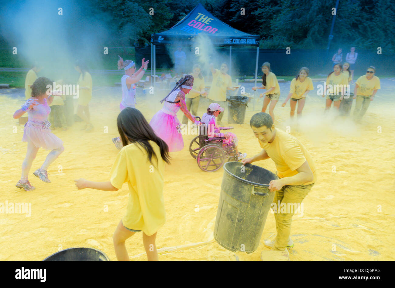 The 5k Color Run, Vancouver, August 2013 Stock Photo Alamy