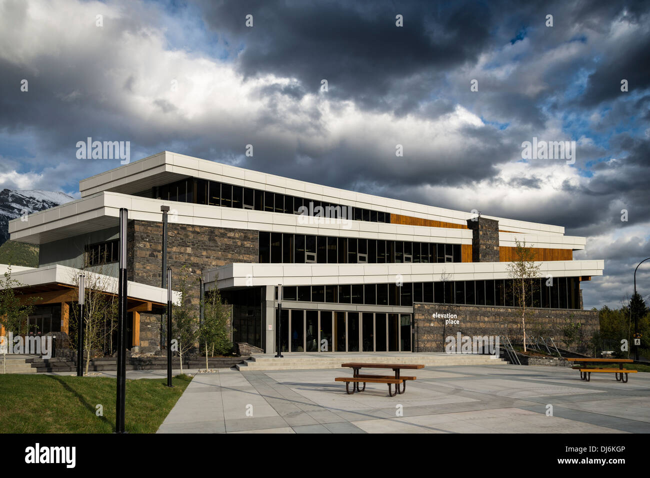 Elevation Place Recreation Centre Canmore Alberta Canada Stock Photo