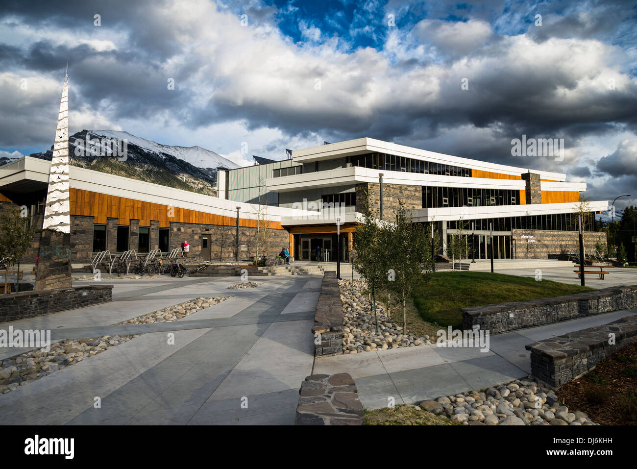 Elevation Place Recreation Centre Canmore Alberta Canada Stock Photo
