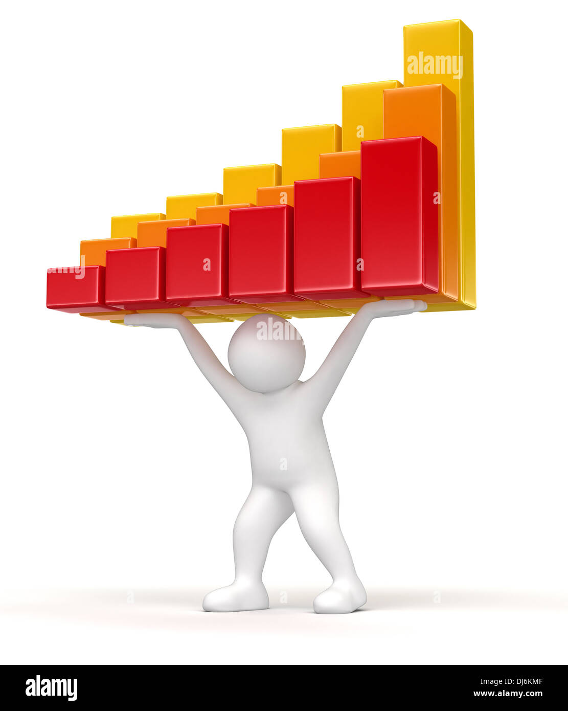 Business people holding bar graph Cut Out Stock Images & Pictures - Alamy