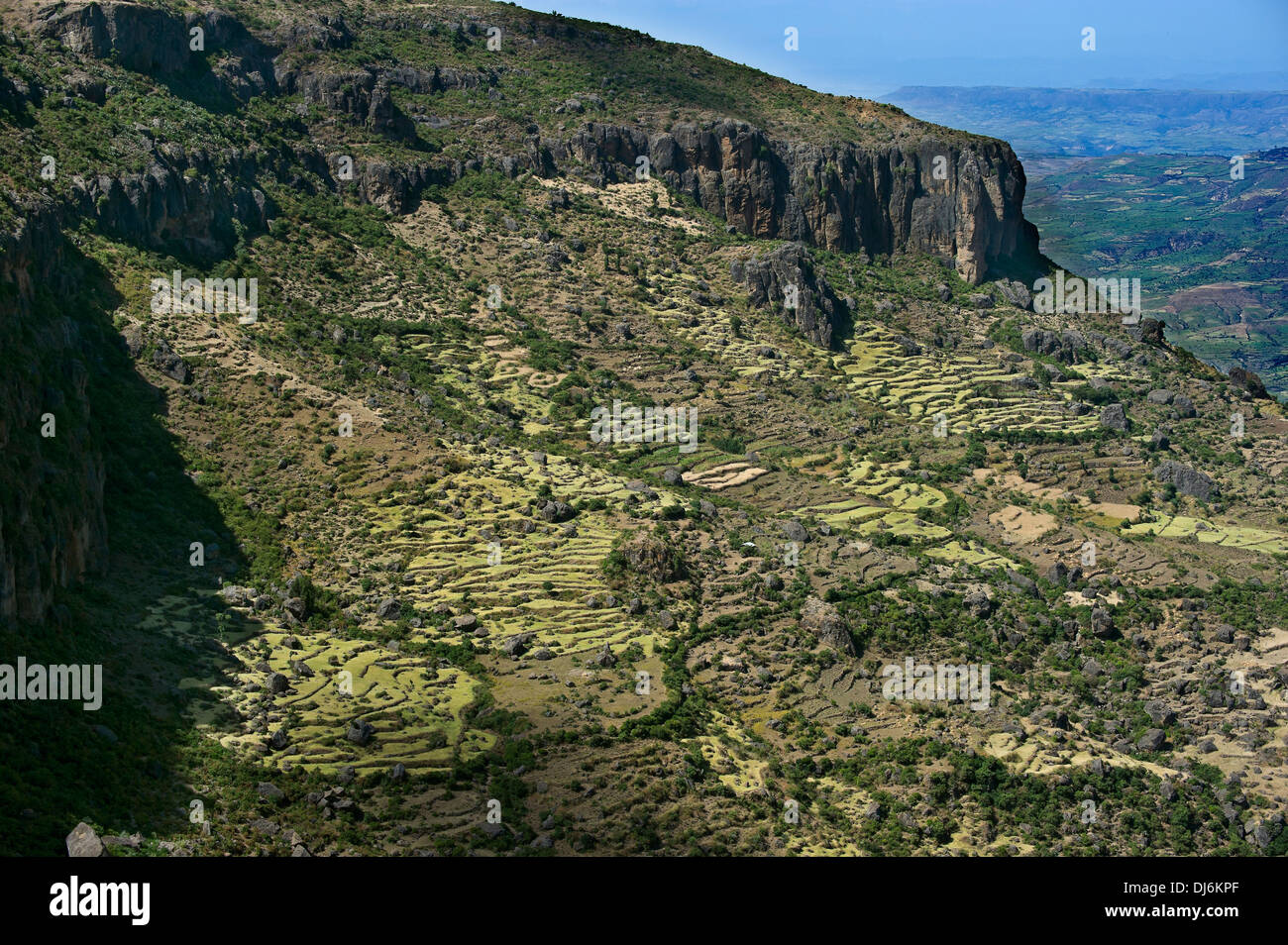 Country landscape in the Ethiopian Rift valley Stock Photo
