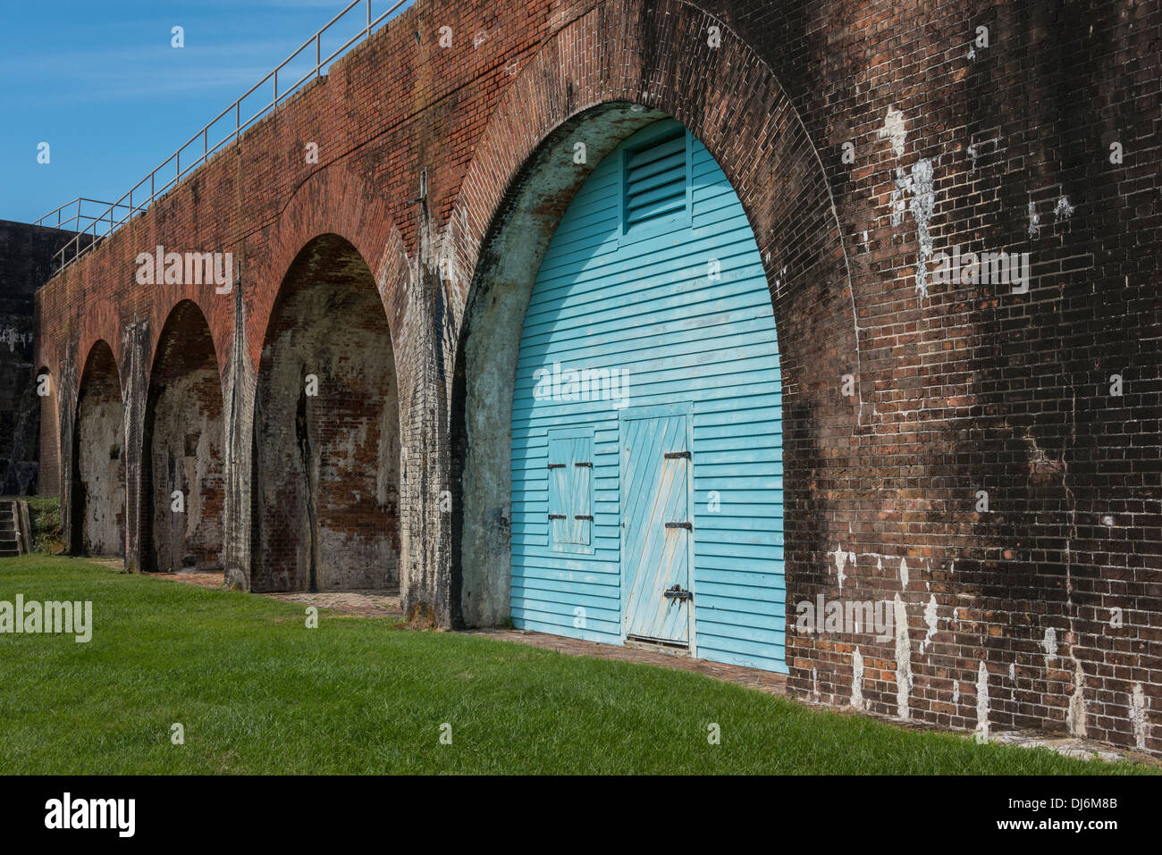 Casemates with door, Fort State Historic Site, Fort Alabama Stock Photo Alamy