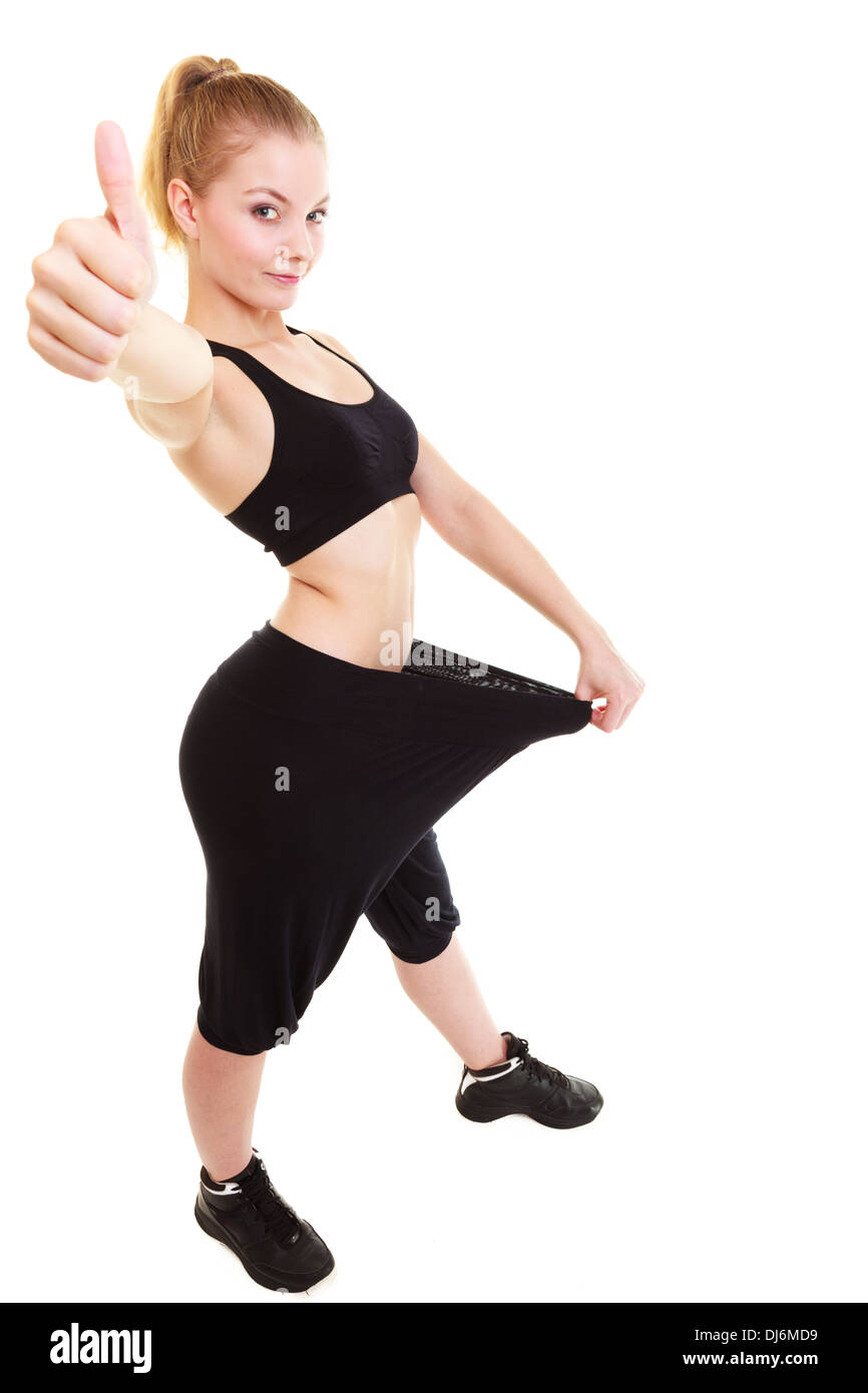 Woman In Dieting Concept With Big Pants Big Pants Weight Loss Woman Stock  Photo, Picture And Royalty Free Image. Image 46150868.
