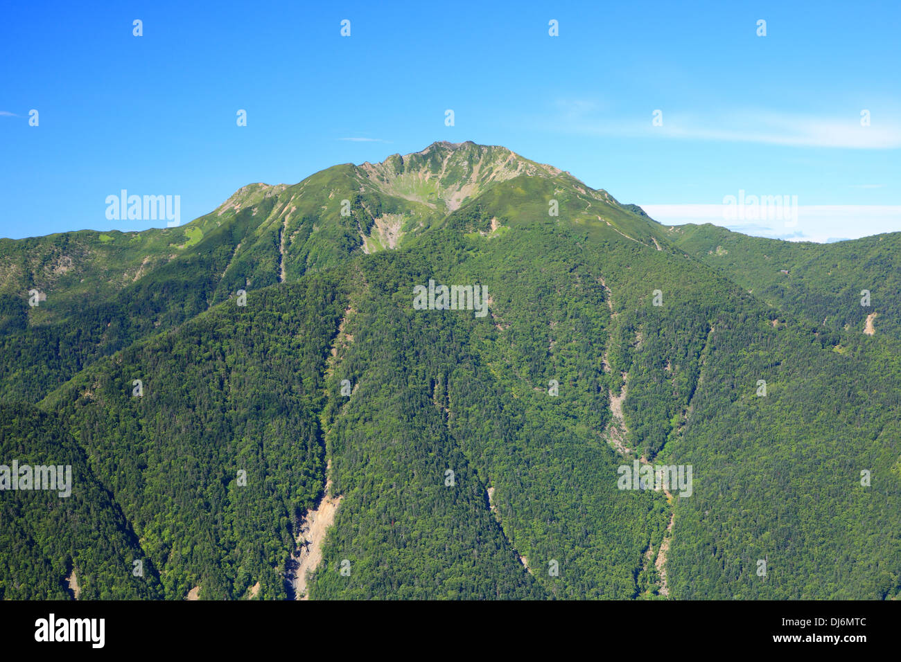 Japan Alps Mt. Senjougatake in summer, Yamanashi, Japan Stock Photo