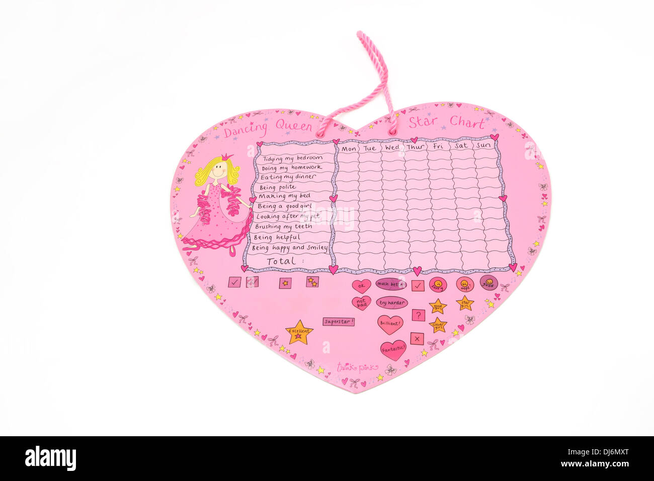 Dancing Queen Heart Shape Star Chart Stock Photo