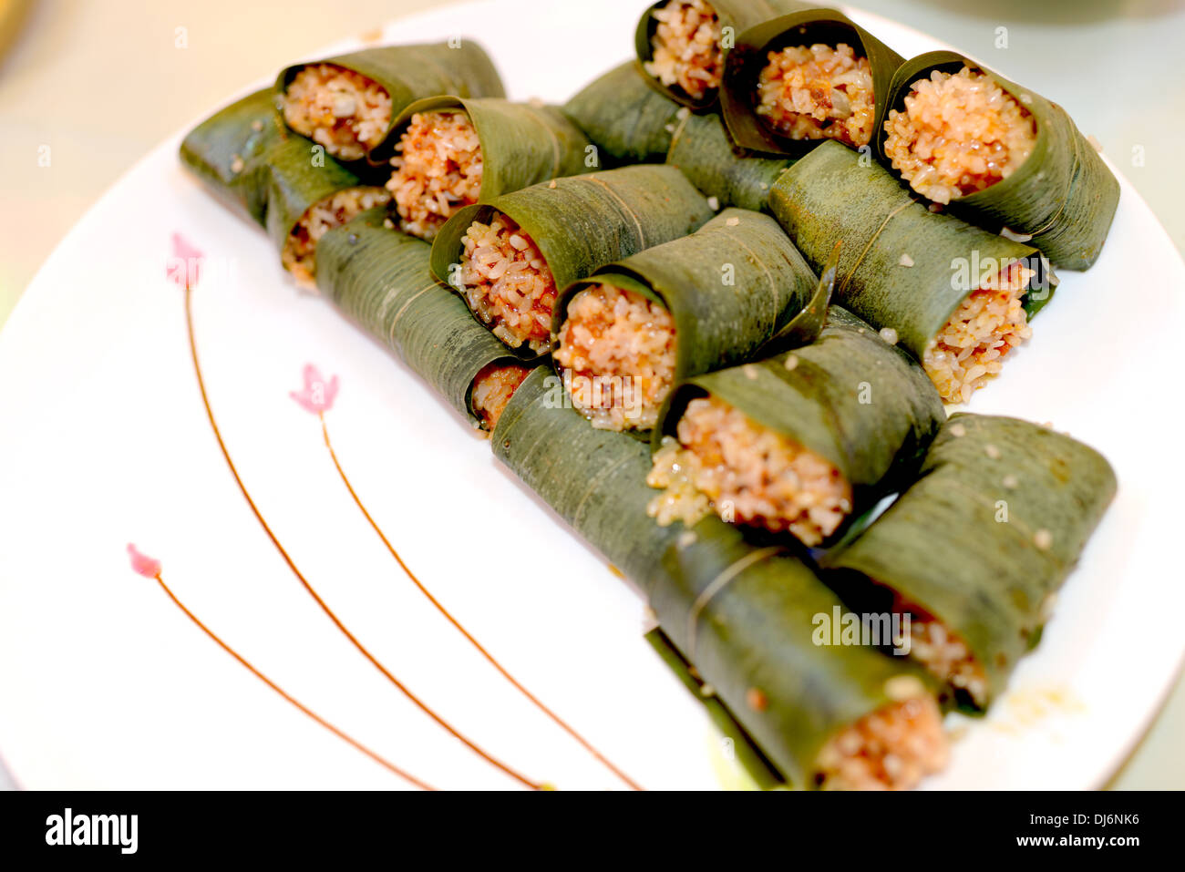 Steamed bamboo wrapped rice hires stock photography and images Alamy