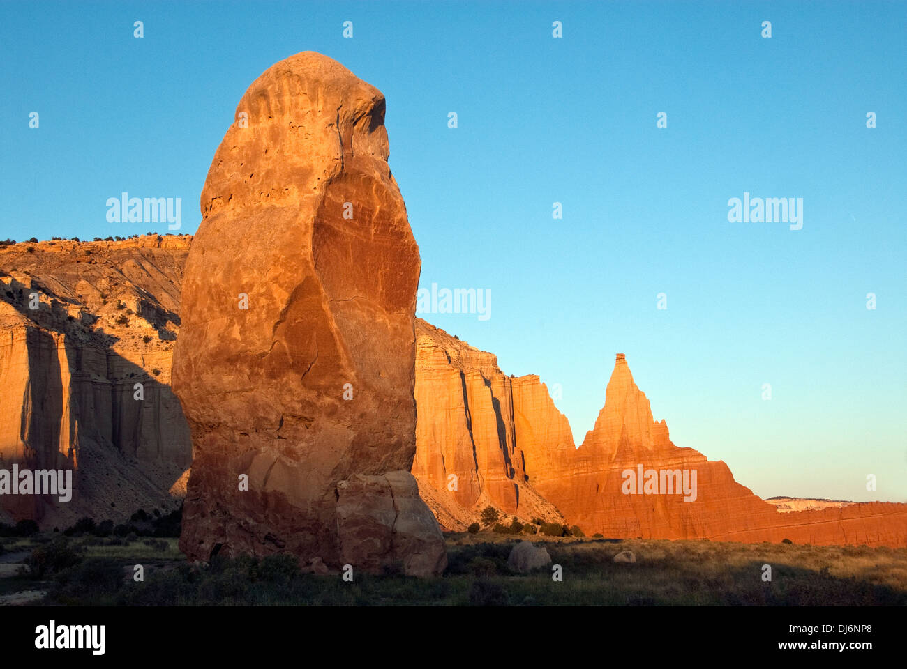 Chimney Rock at sunset Kodachrome Basin State Park Utah USA Stock Photo