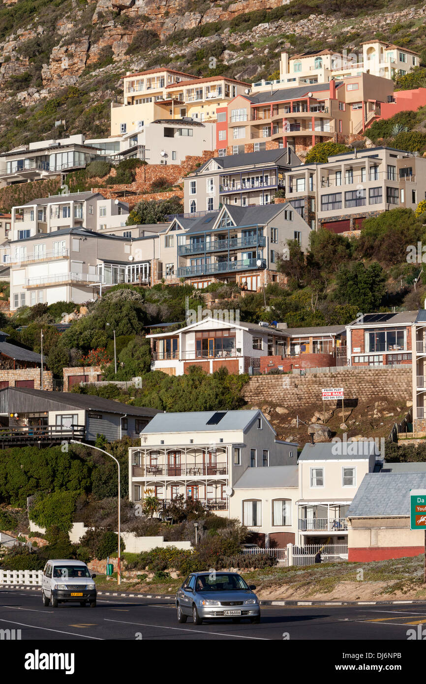 South Africa. Houses overlooking Glencairn Beach, south of Cape Town