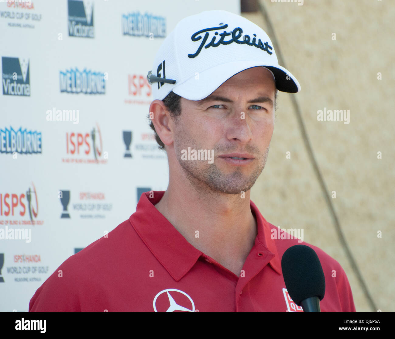 Adam Scott World champion Golfer portrait, profile and playing at Royal