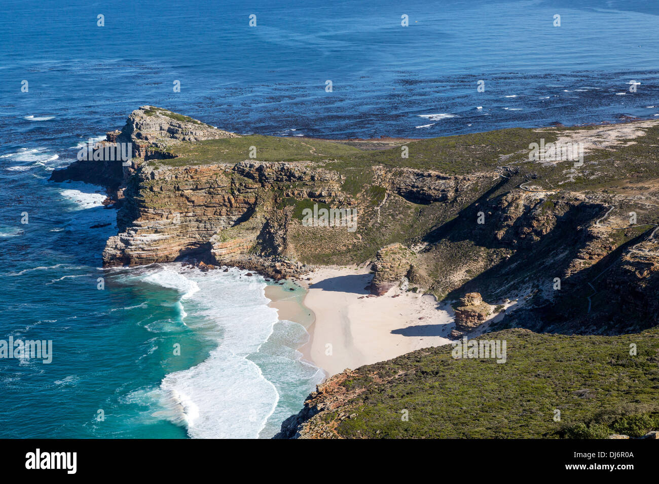 South Africa. Cape of Good Hope, Atlantic Ocean, seen from Cape Point. Stock Photo