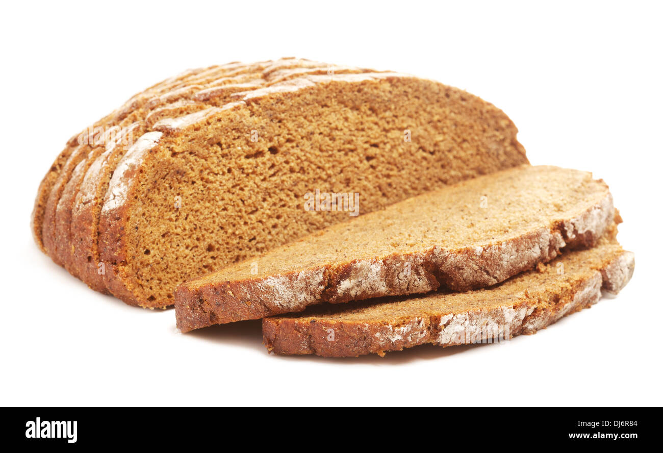 whole grain bread slices, isolated on white Stock Photo - Alamy
